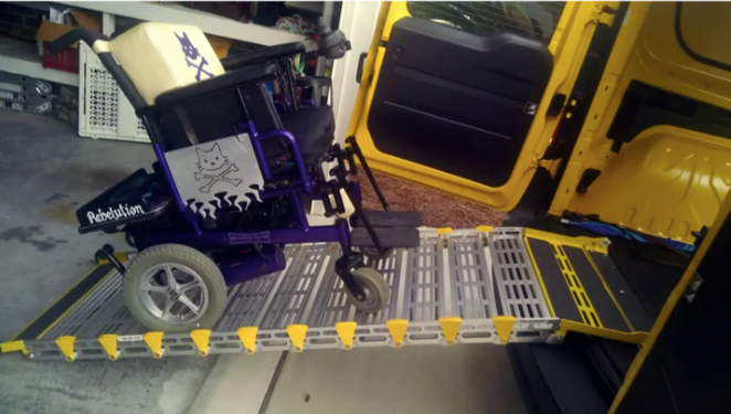 7' Long Roll-A-Ramp Manual Full-Size Van Ramp