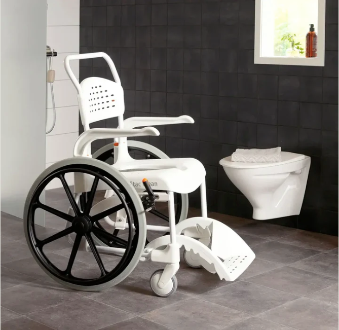 Etac Clean Self Propelled 24" Shower Commode Chair