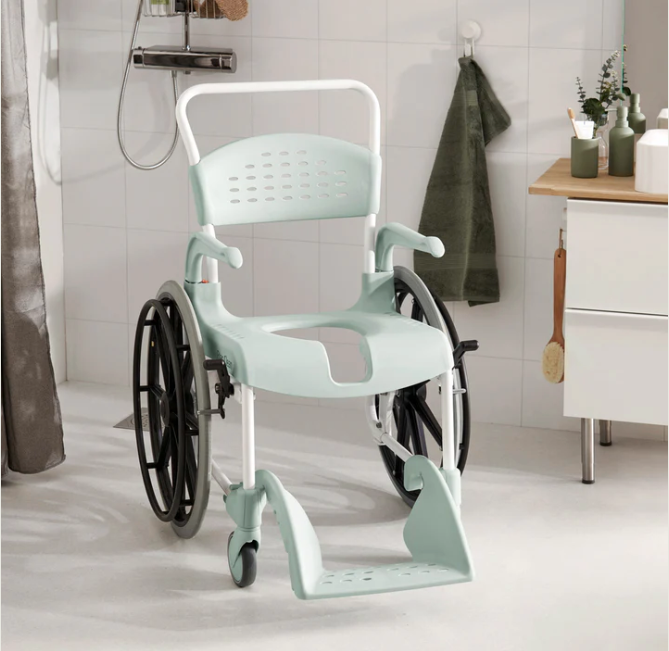 Etac Clean Self Propelled 24" Shower Commode Chair