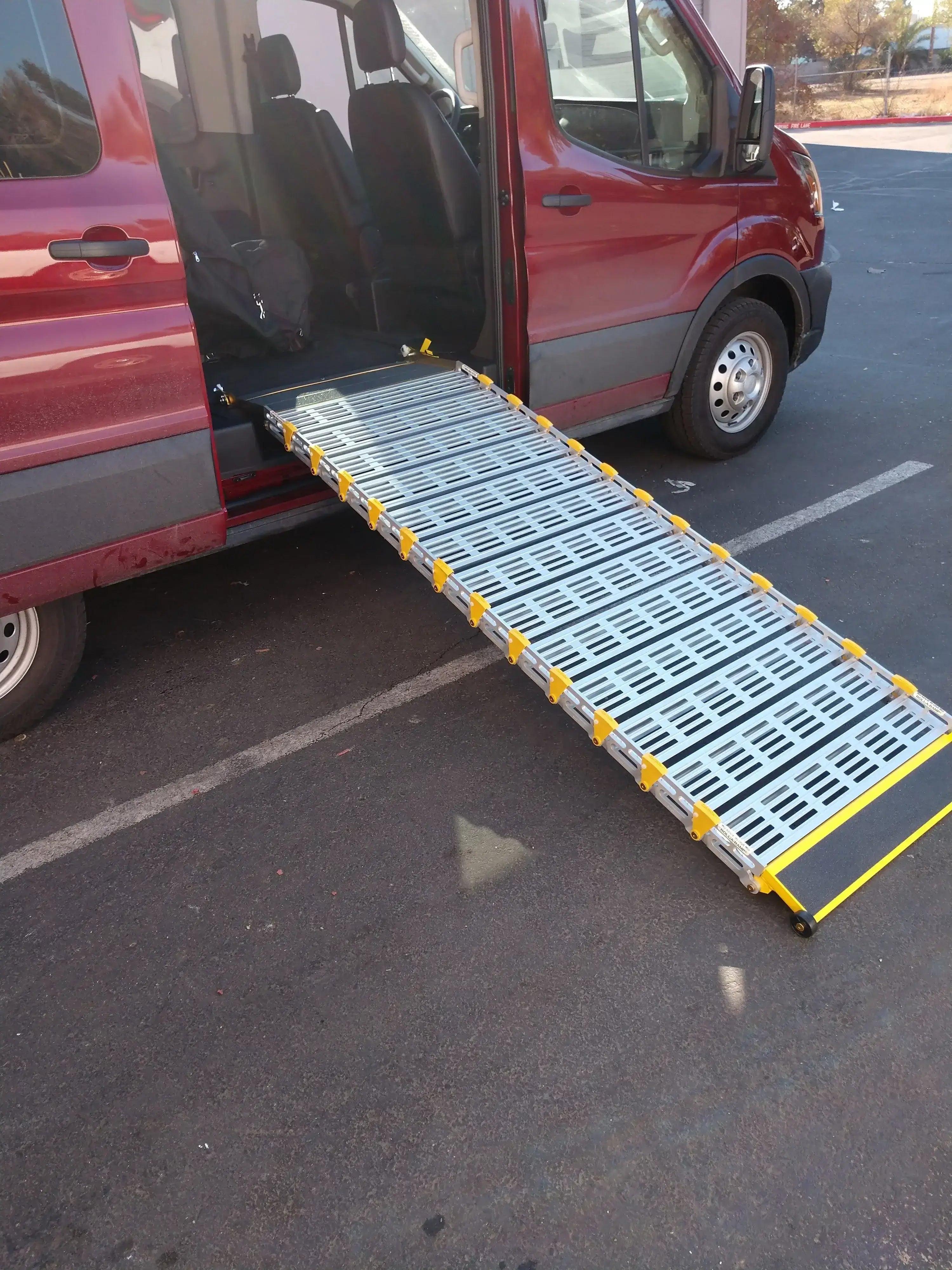 Full Width Rear Ramp 7' Long Roll-A-Ramp Manual Full-Size Van Ramp – Pinnacle Wellness